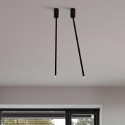 Nova Luce Ornos - Deckenleuchte - Ø 5 x 70 cm - 4W LED inkl. - Sand schwarz