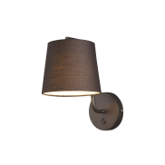 Maxlight Chicago - Wandleuchte mit Schalter - 20 x 29 x 32 cm - schwarz