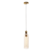 Maxlight Campanila - Hängeleuchte - Ø 11 x 158 cm - Messing und Bernstein