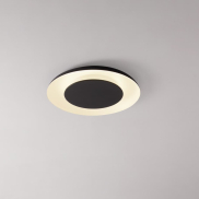Nova Luce Epos - Deckenleuchte - Ø 60 x 6 cm - 38W dimmbar LED inkl. - Sand schwarz und Weiß