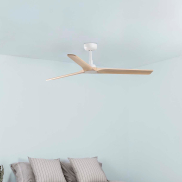 Faro Heywood L - Deckenventilator - Ø 132 cm - matt Weiß und Kiefer