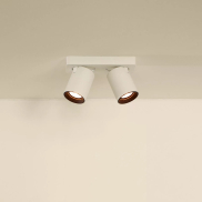 Lucide Nigel - Aufbaustrahler - 20 x 10 x 11,3 cm - 2 x 5W dimmbar inkl. - dimmbar auf warm - weiß