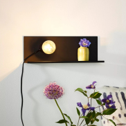 Lucide Sebo - Wandleuchte mit Schalter - 37 x 13 x 13 cm - schwarz