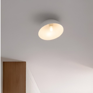 Nova Luce Onia - Deckenleuchte - Ø 29 x 19 cm - Sand Weiß