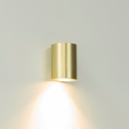 Artdelight Roulo1 - Wandleuchte - Ø 6,4 x 9 cm - matt gold