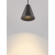 Nova Luce Irmos - Hängelampe - Ø 6 x 191 cm - 5W LED inkl. - schwarzes Nickelaluminium