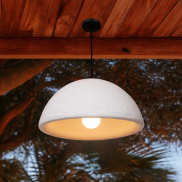 New Garden Luna 40 - Hängelampe - Ø 38,6 x 22 cm - IP44 - Weiß
