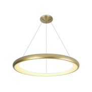 ONE Light LED Pendelleuchte Rings - Hängeleuchte - Ø 61 x 120 cm - 50W LED inkl. - Messing gebürstet