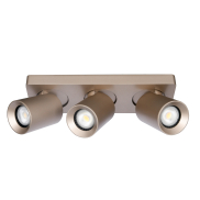 Artdelight Megano – Aufbau-Spot 3-flammig – 30 x 10 x 11,5 cm – Champagner