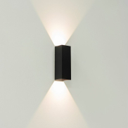 Artdelight Vegas - Wandleuchte - 5 x 5 x 15 cm - 2 x 1,5W LED inkl. - IP65 - schwarz