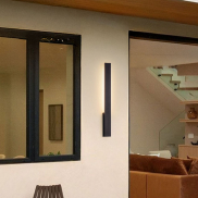 Nova Luce Isos - Außenwandleuchte - 5,3 x 61 x 6 cm - 6W LED inkl. - IP65 - Sand schwarz