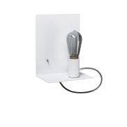 ETH Magneto - wandleuchte mit schalter und USB-Stecker - 20 x 25 cm - weiß