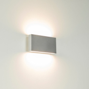Artdelight Box - Wandleuchte - 17 x 9 x 4 cm - 2 x 6,5W dimmbare LED inkl - IP54 - Aluminium