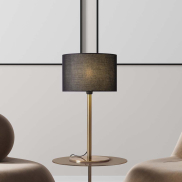 Nova Luce Sibnia - Tischleuchte - Ø 30 x 57,8 cm - Messing Gold und schwarz