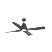 Faro Typhoon - Deckenventilator mit Licht und Fernbedienung - Ø 130 cm - 16W LED inkl. - IP44 - braun