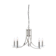 Searchlight Ascona - Kronleuchter - Ø 62 x 90 cm - satiniert silber