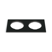 ONE Light - quadratischer dekorativer Doppelsockel - 10105H - schwarz