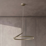 Nova Luce Tilia - Pendelleuchte - Ø 60 x 250 cm - LED 31W dimmbar inklusive - Mokka