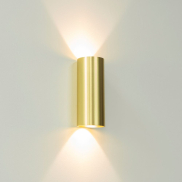 Artdelight Brody - Wandleuchte - Ø 7,2 x 18 cm - 2 x 4W LED inkl. - IP54 - gebürstetes Gold