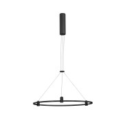 Nova Luce Dion - magnetische kreisförmige Struktur - Ø 60 x 120 cm - 60W LED inkl. - Sand schwarz