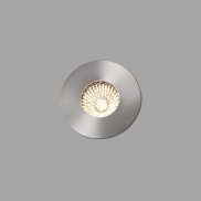 Faro Grund - runder Bodenspot für außen - Ø 80 mm, Ø 60 mm versenkt - inkl. 7W LED - IP67 - Edelstahl mattiert - Lichtfarbe warmweiß (2700K)