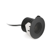 Faro Grund - runder Bodenspot für außen - Ø 92 mm, Ø 68 mm versenkt - inkl. 13W LED - IP67 - schwarz