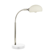 Searchlight Astro - Tischleuchte - 15 x 49 cm - Schwarz, Chrom und Opal