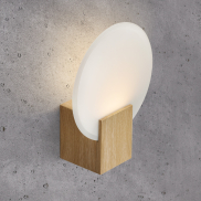 Nordlux Hester - Wandleuchte - 20 x 25,5 x 9,25 cm - 3 Stufen Moodmaker Funktion - 9,5W LED inkl. - IP44 - holzfolie
