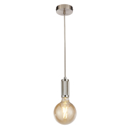 Searchlight - Pendelleuchte - Ø 10 x 300 cm - satiniert silber und schwarz