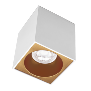Century Italia Essenza Cube - Aufbaustrahler 1L - 8 x 8 x 9,8 cm - Gold und Weiß