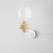 Nova Luce Clio - wandleuchte - Ø 15 x 37 cm - gelb und Opalglas