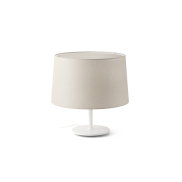 Faro Windsor – tischlampe – Ø 48,5 x 51 x 29 cm – mattweiß und leinen