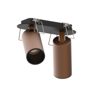 VK Lighting Coko - Aufbauspot mit Einbaurahmen - 12,5 x 4,5 x 7,3 cm - 100 x 35 mm Einbaugröße - 2 x 6W LED inkl. - Bronze