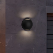 Nova Luce Passo - Außenwandleuchte - Ø 12 x 4 cm - 4W LED inkl. - IP65 - Sand schwarz