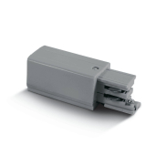 ONE Light Square Track Zubehör - Starter-Stromversorgung - links - 3-Phasen-Schienensystem - 16A - grau