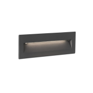 Faro Nat - Wandeinbauleuchte - 22,5 x 7,3 x 7,5 cm - 8W LED inkl. - IP65 - dunkelgrau