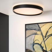Lucide Nuria - Deckenleuchte - Ø 50 x 7,5 cm - 36W LED inkl. - 3 Stufen dimmbar - schwarz