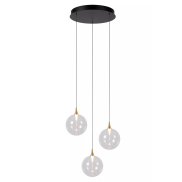 Lucide Gisela - Hängeleuchte - Ø 36 x 150 cm - 3 x 3,6W dimmbare LED inkl. - transparent