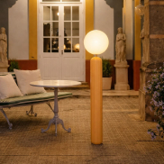 New Garden Monica 150 - Aufladbare Stehleuchte mit Fernbedienung - Ø 35 x 153 cm - 7W LED inkl. - IP54 - Senfgelb - 3000K-6500K