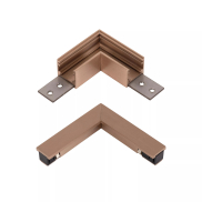 Lucide Linial – magnetisches Schienensystem – horizontales Eckprofil & elektrischer Verbinder – 9 x 9 x 1,8 cm – Champagner