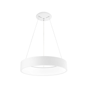 Nova Luce Rando - Hängeleuchte - Ø 60 x 120 cm - 42W LED inkl. - warmweiße Lichtfarbe - mattweiß