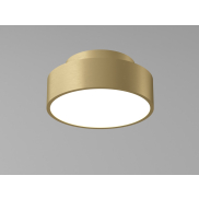 Artdelight Chicago - Deckenleuchte - Ø 15 x 6,8 cm - 9,8W dimmbare LED inkl - warm gold