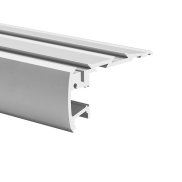 KLUS STEP - LED-Profil für Treppenkanten - 4,1 x 8 cm - silber eloxiert