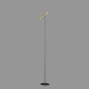 Artdelight Kansas - stehlampe - 20 x 25 x 140 cm - 6W dimmbare LED inkl. - schwarz und warmgold