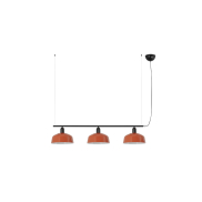 Faro Tatawin M - Pendelleuchte - 100 x 25 x 210 cm - schwarz satiniert und rötlich orange glänzend