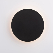 Nova Luce Cyrcle - wandleuchte - Ø 22 x 3,2 cm - 12W LED inkl. - sand schwarz