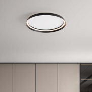 Nova Luce Ormi - Deckenleuchte - Ø 60 x 7 cm - 48W dimmbar LED inkl. - Sand schwarz