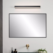 Lucide Alexa - Wandleuchte länglich - 8W LED inkl - 60 x 8 x 3,6 cm - IP44 - schwarz