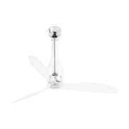 Faro Eterfan - Deckenventilator mit Fernbedienung - Ø 128 cm - Chrom und transparent