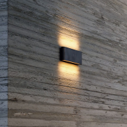Nordlux Kinver 26 - außenwandleuchte - 26 x 9 x 3,3 cm - 10W LED inkl. - IP54 - schwarz